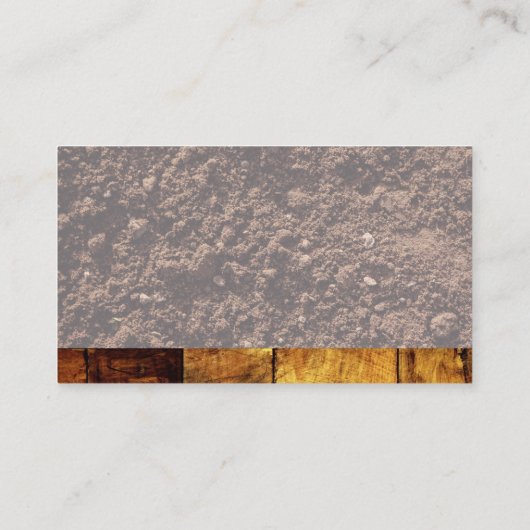 Graafmachine | Bouw | Hout | Grond Visitekaartje (Achterkant)