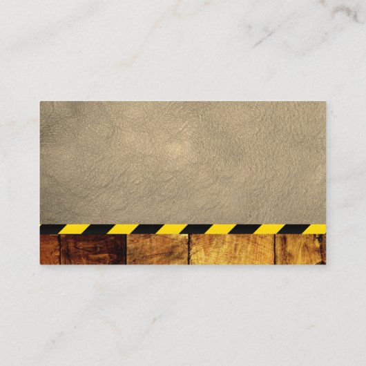 graafmachine | Bouw | houten leder Visitekaartje (Achterkant)