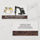 Graafmachine Bouwmachine | Boor | Hardware Visitekaartje (Voorkant / Achterkant)