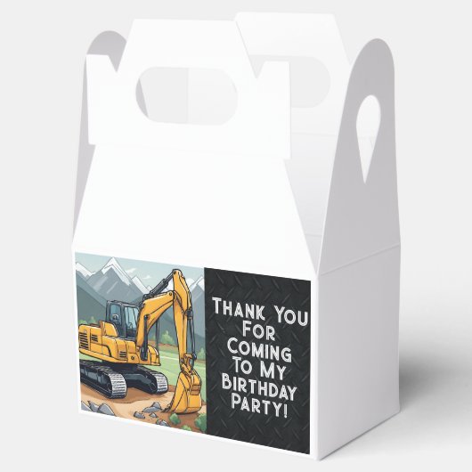 Graafmachine Bouwmachines Graver Verjaardag Bedankdoosjes (Geopend)
