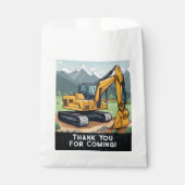 Graafmachine Bouwmachines Graver Verjaardag Bedankzakje (Voorkant)