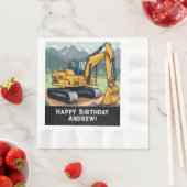 Graafmachine Bouwmachines Graver Verjaardag Servet (Insitu)