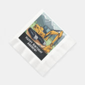 Graafmachine Bouwmachines Graver Verjaardag Servet (Hoek)