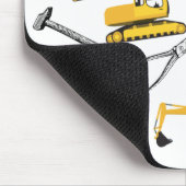 Graafmachine Bouwtrucks en Gereedschap Patroon Muismat (Hoek)