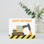 Graafmachine, Bouwvoertuig, Gefeliciteerd Briefkaart (Staand voorkant)