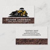 Graafmachine Bouwvoertuig | Machinerie Visitekaartje (Voorkant / Achterkant)