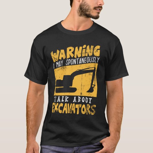 graafmachine bouwvoertuig verjaardag t-shirt (Voorkant)