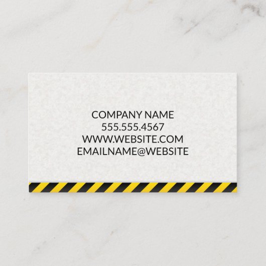 Graafmachine Bouwvoertuig Visitekaartje (Achterkant)