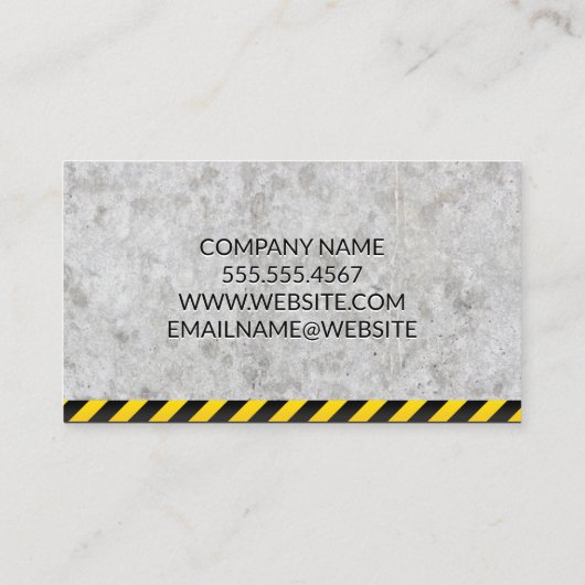 Graafmachine Bulldozer Arm | Bouw Visitekaartje (Achterkant)