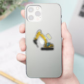 Graafmachine cartoon illustratie sticker (Telefoon)