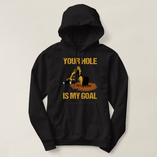 Graafmachine Ex Uw Gat is mijn doel Graafmachine D Hoodie (Design voorkant)