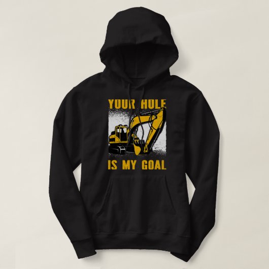 Graafmachine Ex Your Hole is mijn doel Zware appar Hoodie (Design voorkant)