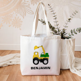 Graafmachine graver constructie kinderen tote bag