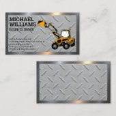 Graafmachine | Grondverzetmachine | Metaal Staal Visitekaartje (Voorkant / Achterkant)