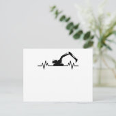 Graafmachine Hartslag Motief Bouwvakker Cadeau Briefkaart (Staand voorkant)