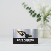 Graafmachine Heavy Equipment Operator Metaal Visitekaartje (Staand voorkant)