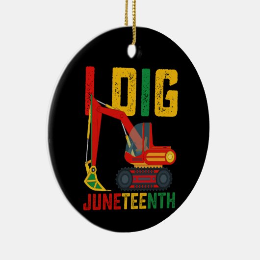 Graafmachine I Graven Juneteenth Kinder Keramisch Ornament (Rechts)