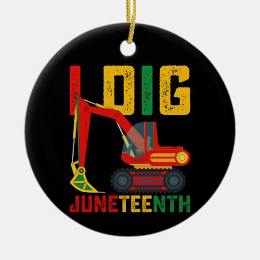 Graafmachine I Graven Juneteenth Kinder Keramisch Ornament (Voorkant)