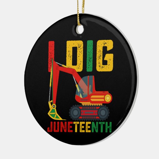 Graafmachine I Graven Juneteenth Kinder Keramisch Ornament (Links)
