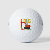 Graafmachine Ik Graaf Juneteenth Kinderen Golfballen (Voorkant)