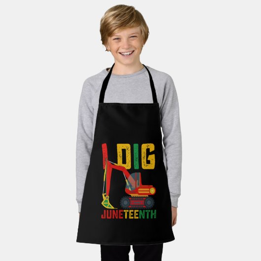 Graafmachine Ik Graaf Juneteenth Kinderen Schort (Gedragen)