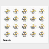 Graafmachine Ik graaf Omdat Verjaardag Ronde Sticker (Vel)