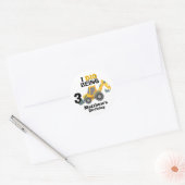 Graafmachine Ik graaf Omdat Verjaardag Ronde Sticker (Envelop)