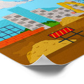 Graafmachine Kinderkamer Poster Bouwplaats Print (Hoek)