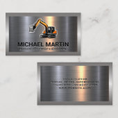 Graafmachine Logo | Metal Visitekaartje (Voorkant / Achterkant)