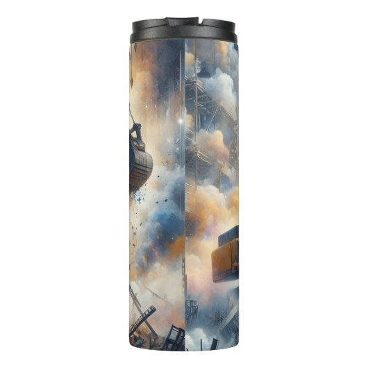 Graafmachine macht: bouw, stof, lucht thermosbeker (Achterkant)