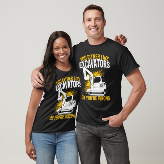 Graafmachine Operator Bouwvakker Backhoe Dig T-shirt (Unisex)