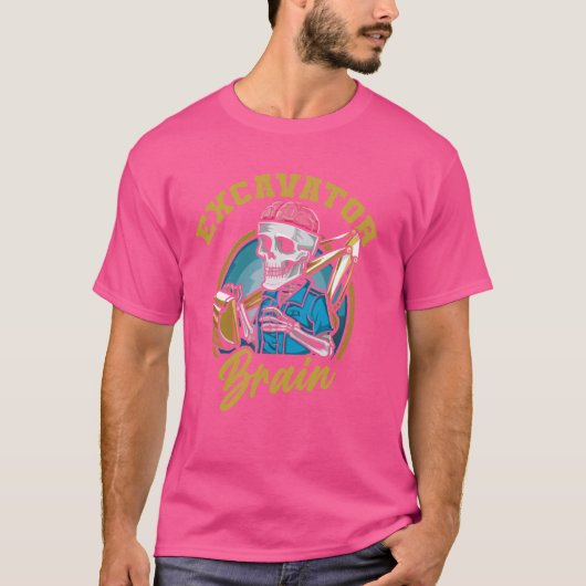 Graafmachine Operator Skelet Graver Zwaar - Graafm T-shirt (Voorkant)