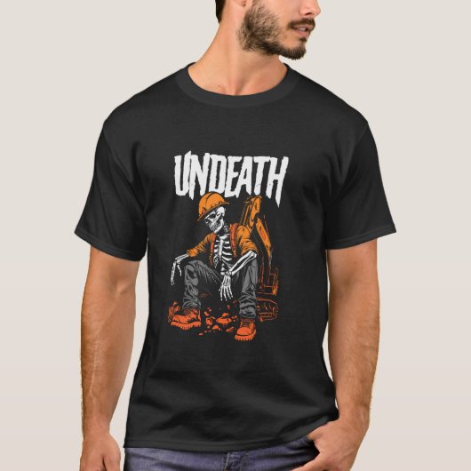 Graafmachine Operator Skeleton Digger Heavy - Graa T-shirt (Voorkant)