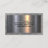 graafmachine | Staalmetaal Bord Visitekaartje (Achterkant)