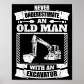 Graafmachine T-shirt Grappige graafmachine Poster (Voorkant)