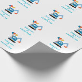 Graafmachine thema cadeaupapier (Hoek)