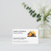 Graafmachine | Vastgoedontwikkeling Afsprakenkaartje (Staand voorkant)