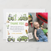 Graafmachine verjaardagsfoto bedankkaart (Voorkant)
