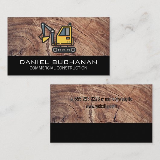 Graafmachine Visitekaartje (Voorkant / Achterkant)