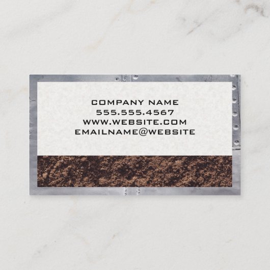 Graafmachine Voertuig | Bouwontwikkelaar Visitekaartje (Achterkant)