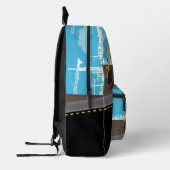 Graafmachine Vrachtwagen Bouw Vrachtwagens Site Bo Bedrukte Rugzak (Links)