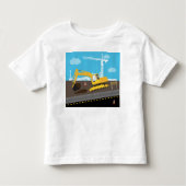 Graafmachine vrachtwagen Bouwtrucks Bouwplaats   Kinder Shirts (Voorkant)