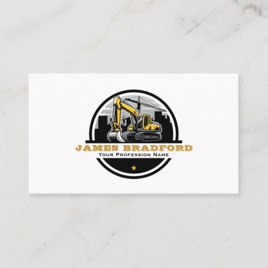 Graafmachine Zware materiaalbouw Visitekaartje (Voorkant)