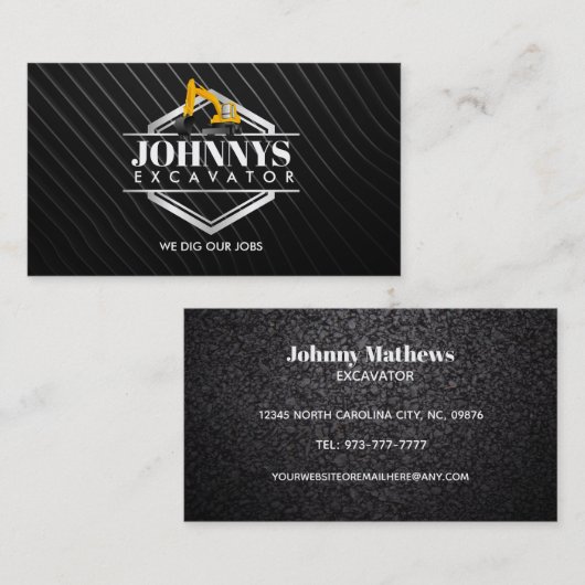  graafmachines Visitekaartjes (Voorkant / Achterkant)