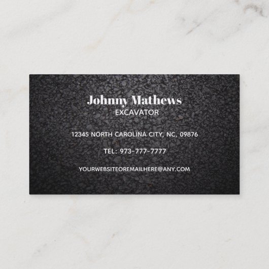  graafmachines Visitekaartjes (Achterkant)