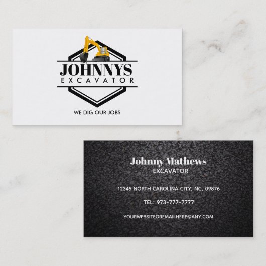 graafmachines Visitekaartjes (Voorkant / Achterkant)