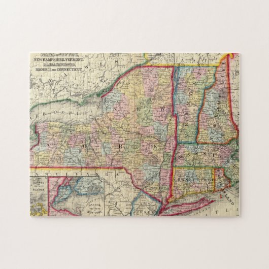 graafschap van de staten van New York Legpuzzel (Horizontaal)