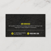 Graafwerk, Landopruiming, Bouw, Tractor Visitekaartje (Achterkant)