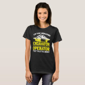 Graafwerker graafmachine graafmachine t-shirt (Voorkant volledig)