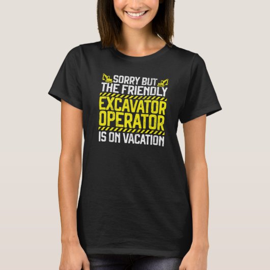 Graafwerker graafmachine graafmachine t-shirt (Voorkant)